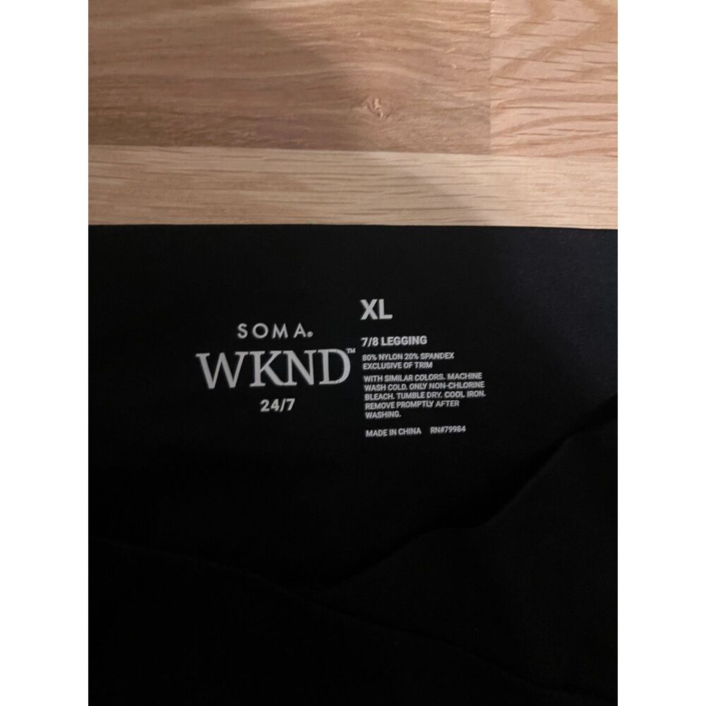 Black Soma WKND 24/7 Leggings 7/8 Length Size XL